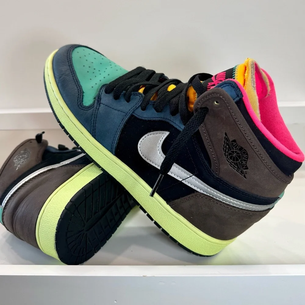 🔥🤯🦄Rare Jordan 1 Tokyo Biohack GS 6.5Y/Women 8 Cyberpunk Dystopian Streetwear - Picture 15 of 16